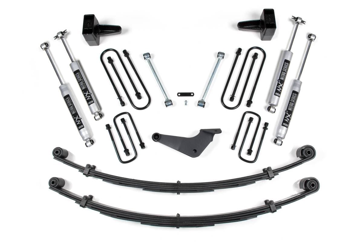 4 Inch Lift Kit | 1999-2004 Ford F250/F350 Super Duty 4WD | Square U-Bolt | w/o Factory Overload | FOX 2.0 Performance Series | BDS Suspension