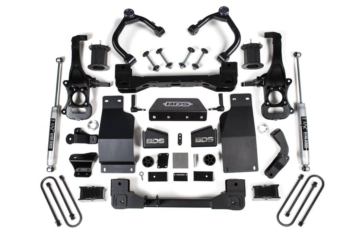 4 Inch Lift Kit | Chevy Silverado & GMC Sierra 1500 (2025-2026) 4WD Diesel | FOX 2.0 Front & Rear Shocks | BDS Suspension