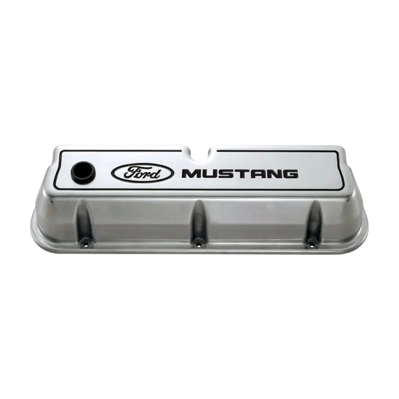 Ford Racing Ford 289/302/351W Die-Cast Valve Covers - Polished w/Black Logo thumbnail 2