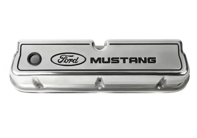 Ford Racing Ford 289/302/351W Die-Cast Valve Covers - Polished w/Black Logo thumbnail 4