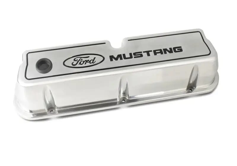 Ford Racing Ford 289/302/351W Die-Cast Valve Covers - Polished w/Black Logo thumbnail 8