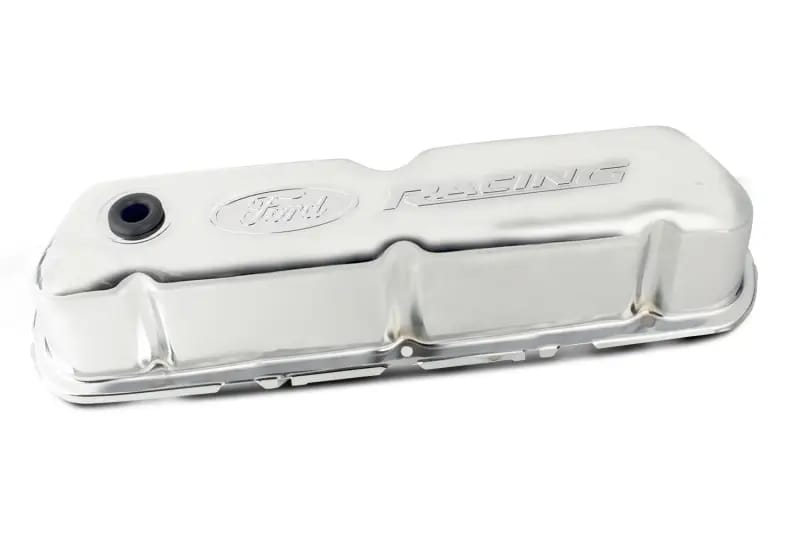 Ford Racing Embosses Logo Stamped Steel Valve Cover Chrome thumbnail 8
