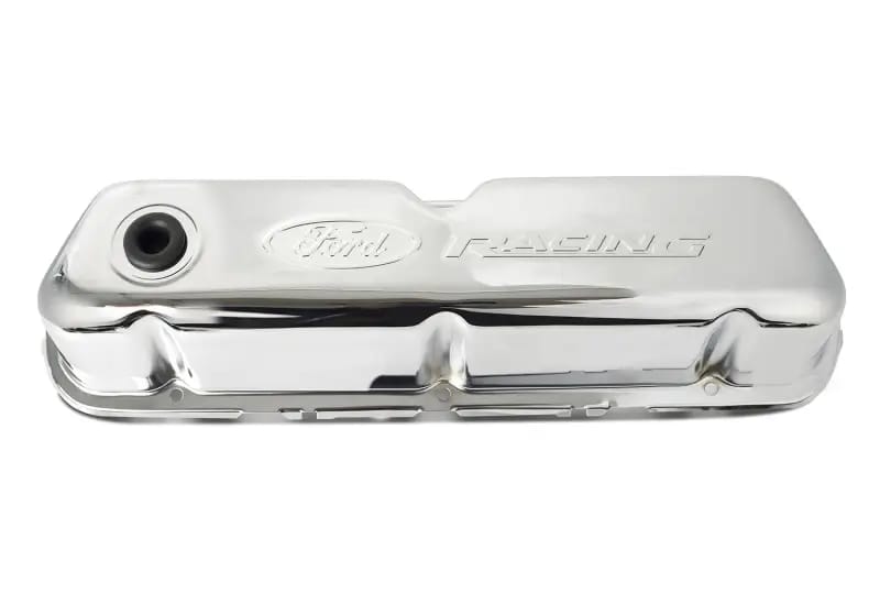 Ford Racing Embosses Logo Stamped Steel Valve Cover Chrome thumbnail 9