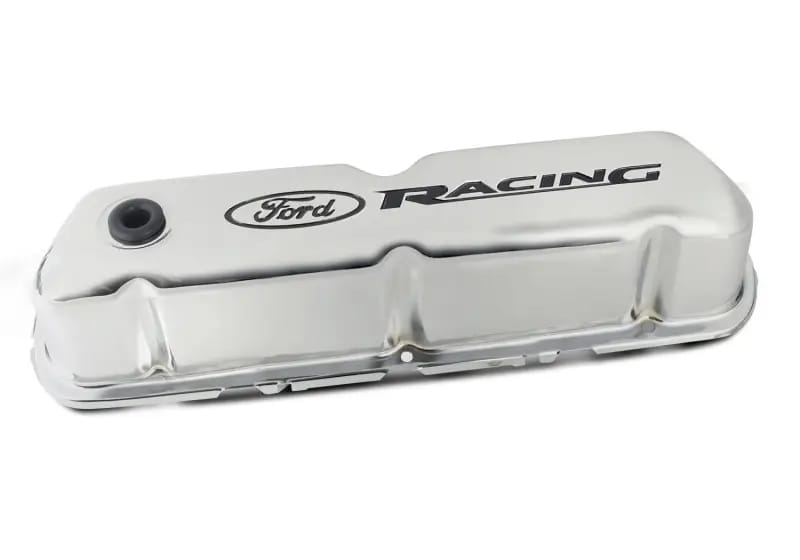 Ford Racing Logo Stamped Steel Valve Covers - Chrome thumbnail 8