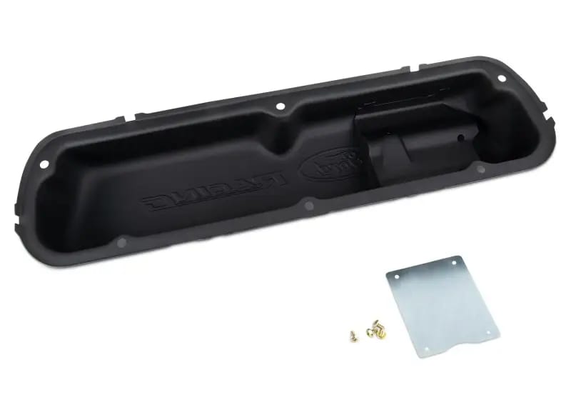 Ford Racing Logo Stamped Steel Black Satin Valve Covers Black Crinkle thumbnail 8