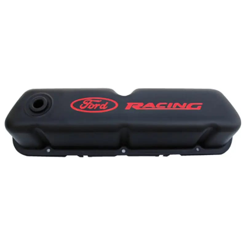 Ford Racing Logo Stamped Steel Black Satin Valve Covers Black Crinkle thumbnail 9