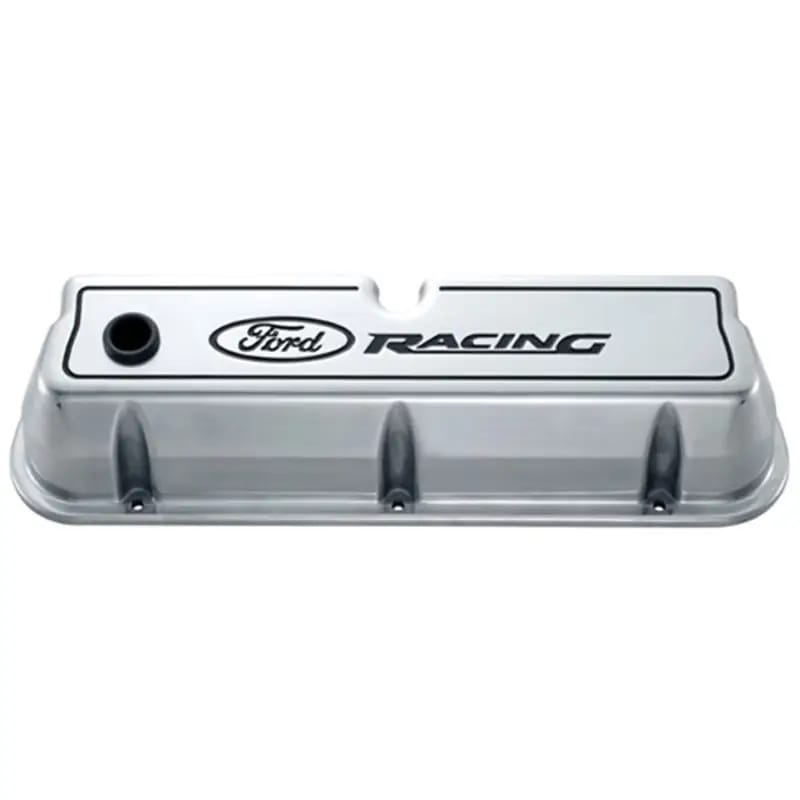 Ford Racing Logo Die-Cast Black Valve Covers Polished thumbnail 2