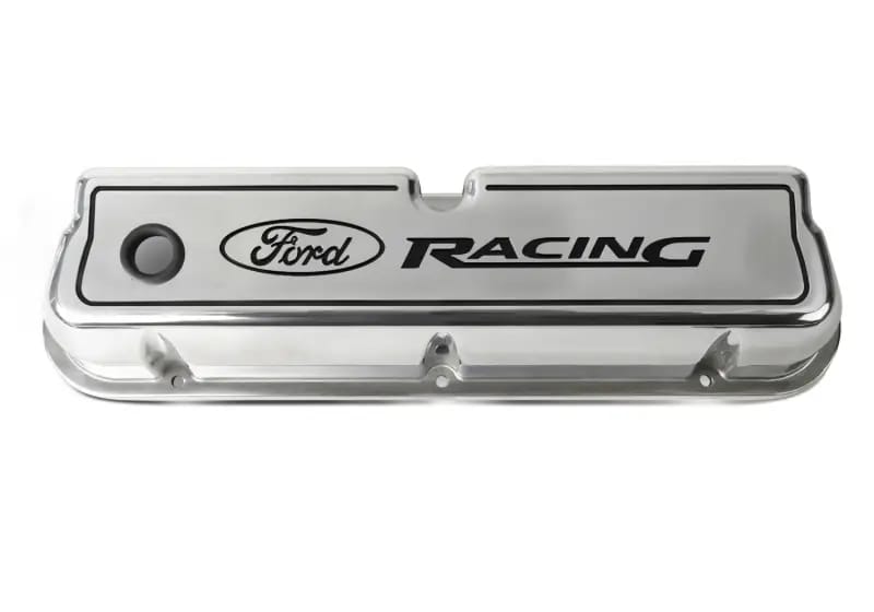 Ford Racing Logo Die-Cast Black Valve Covers Polished thumbnail 4
