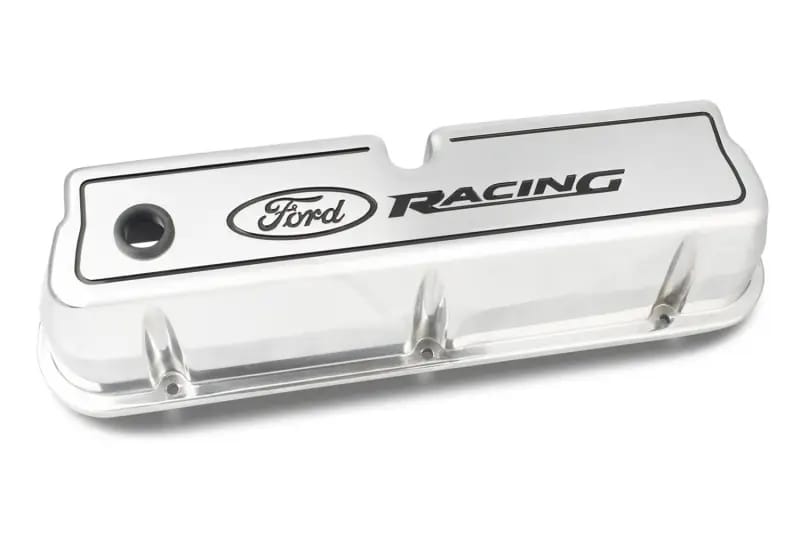 Ford Racing Logo Die-Cast Black Valve Covers Polished thumbnail 8