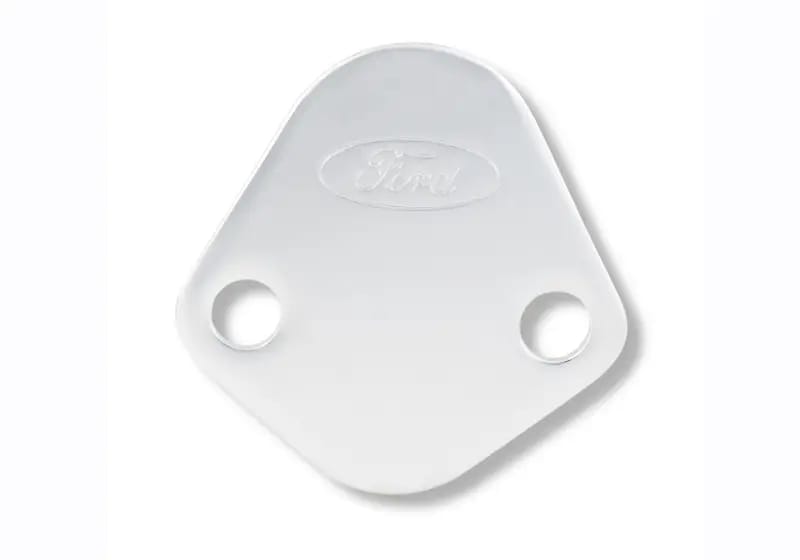 Ford Racing Ford Logo Fuel Pump Blockoff Plate - Chrome thumbnail 3