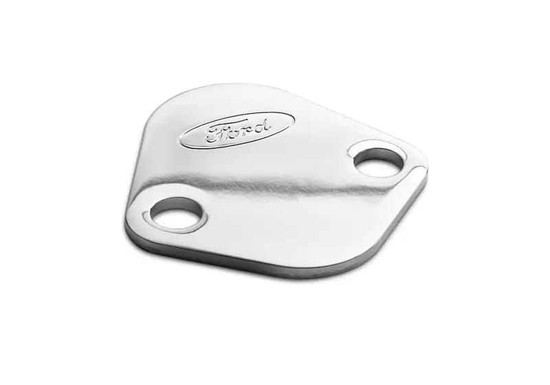 Ford Racing Ford Logo Fuel Pump Blockoff Plate - Chrome thumbnail 5