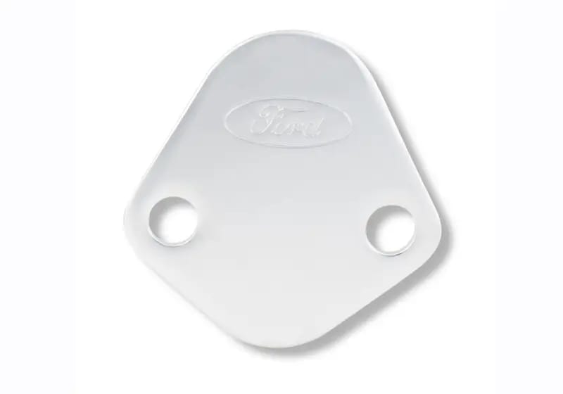 Ford Racing Ford Logo Fuel Pump Blockoff Plate - Chrome thumbnail 6