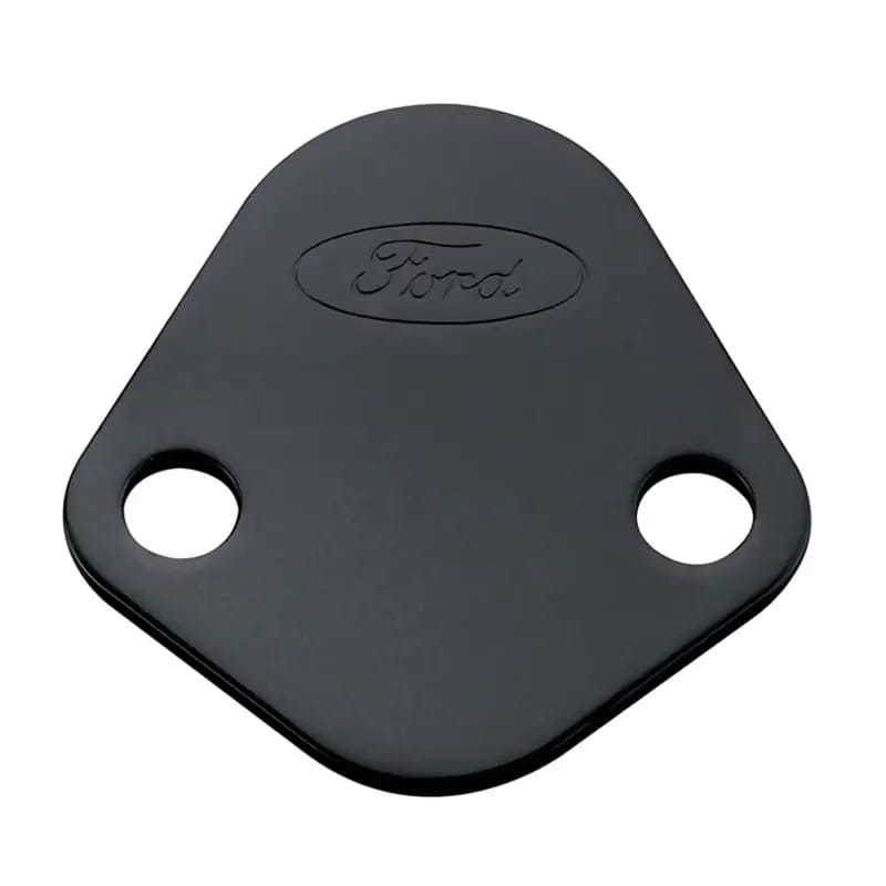 Ford Racing Fuel Pump Block Off Plate - Black Crinkle Finish w/ Ford Oval thumbnail 2