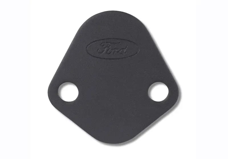 Ford Racing Fuel Pump Block Off Plate - Black Crinkle Finish w/ Ford Oval thumbnail 3