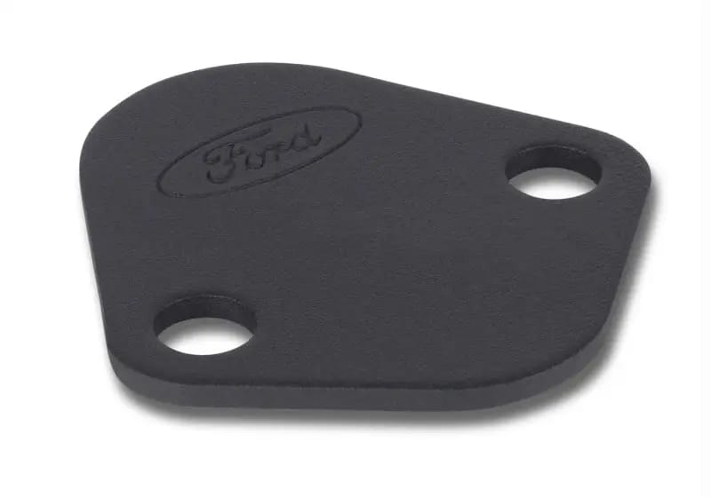 Ford Racing Fuel Pump Block Off Plate - Black Crinkle Finish w/ Ford Oval thumbnail 4