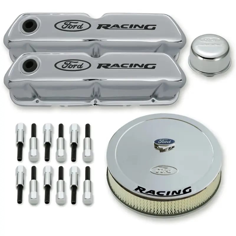 Ford Racing Complete Dress Up Kit Chrome Finish w/Black Emblems thumbnail 2