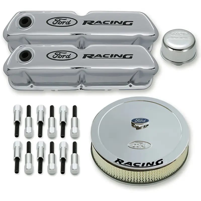 Ford Racing Complete Dress Up Kit Chrome Finish w/Black Emblems thumbnail 13