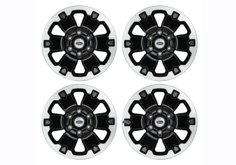 Ford Racing 19-21 Ranger 18x8in 4 Wheel Kit w/TPMS - Gloss Black w/ Machined Face thumbnail 6