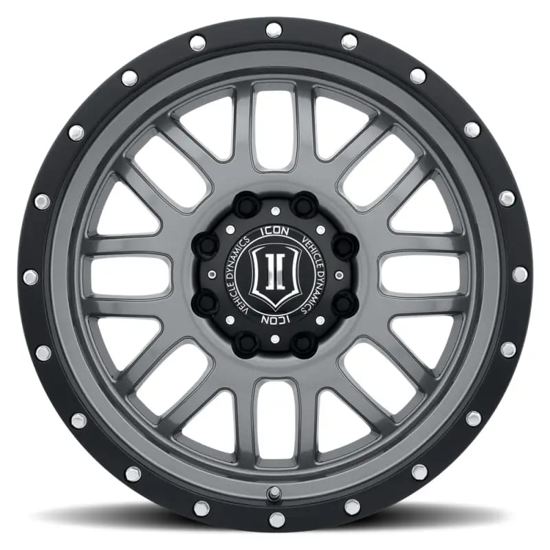 ICON Alpha 20x9 8x180 12mm Offset 5.5in BS Gunmetal Wheel thumbnail 2