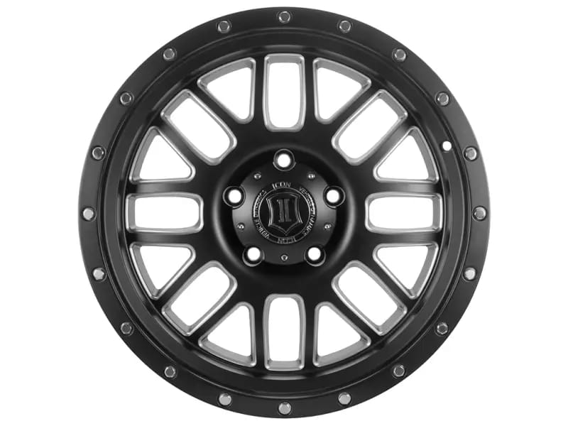 ICON Alpha 20x9 8x180 12mm Offset 5.5in BS 125.2mm Bore Satin Black/Milled Windows Wheel thumbnail 2