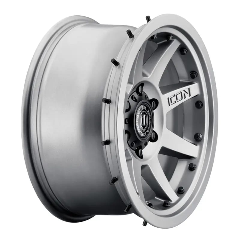 ICON Rebound Pro 17x8.5 6x135 6mm Offset 5in BS 87.1mm Bore Titanium Wheel thumbnail 4