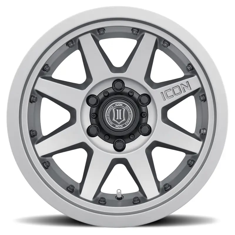ICON Rebound Pro 17x8.5 6x135 6mm Offset 5in BS 87.1mm Bore Titanium Wheel thumbnail 7