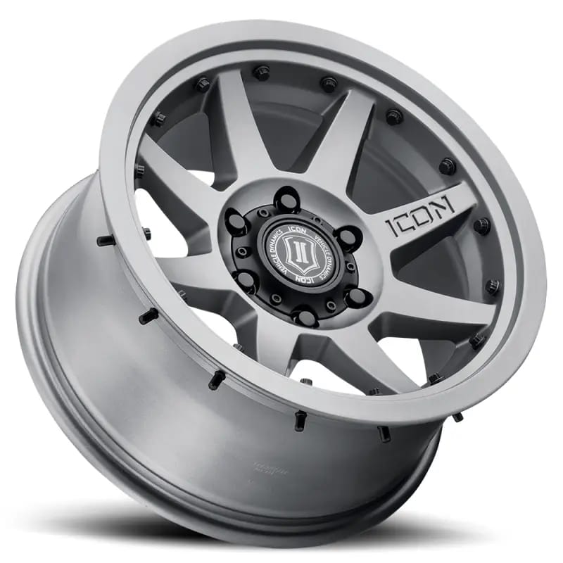 ICON Rebound Pro 17x8.5 6x135 6mm Offset 5in BS 87.1mm Bore Titanium Wheel thumbnail 8