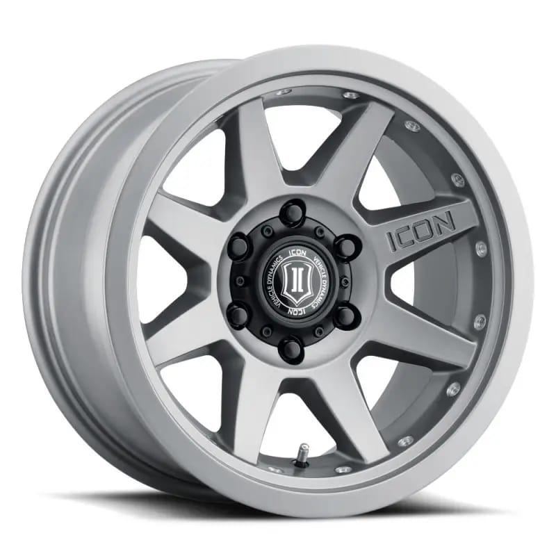 ICON Rebound Pro 17x8.5 6x135 6mm Offset 5in BS 87.1mm Bore Titanium Wheel thumbnail 9