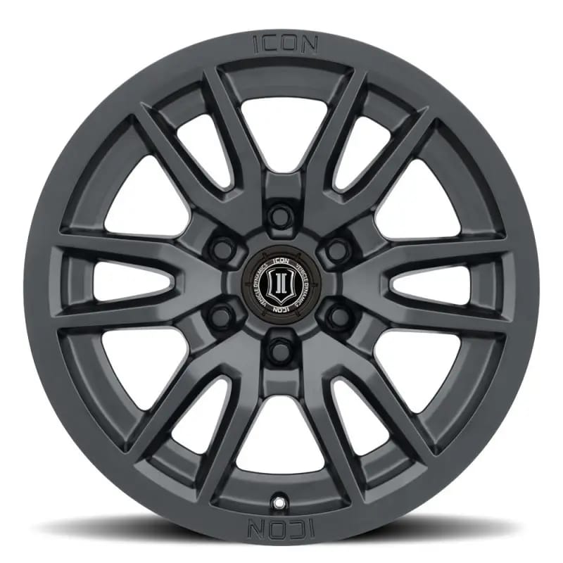 ICON Vector 6 17x8.5 6x135 6mm Offset 5in BS 87.1mm Bore Satin Black Wheel thumbnail 2