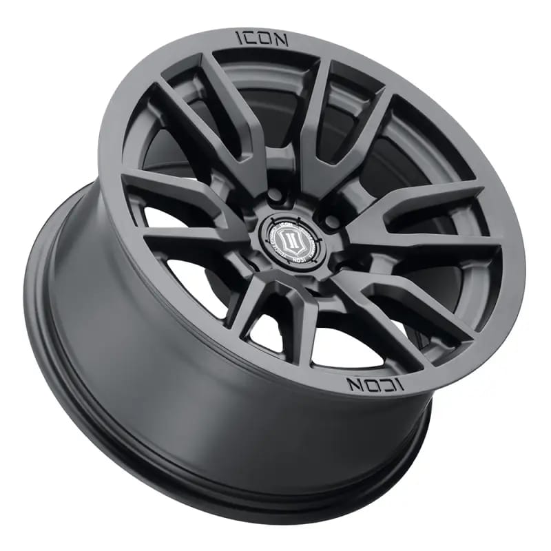 ICON Vector 6 17x8.5 6x135 6mm Offset 5in BS 87.1mm Bore Satin Black Wheel thumbnail 3
