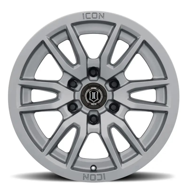 ICON Vector 6 17x8.5 6x135 6mm Offset 5in BS 87.1mm Bore Titanium Wheel thumbnail 2