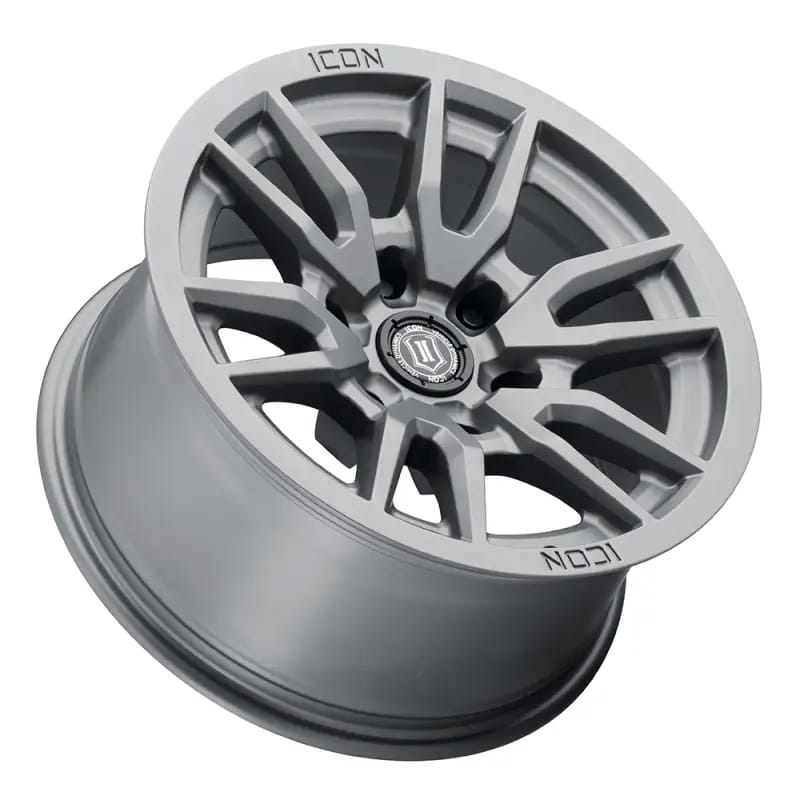 ICON Vector 6 17x8.5 6x5.5 0mm Offset 4.75in BS 106.1mm Bore Titanium Wheel thumbnail 3