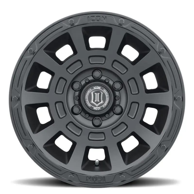 ICON Thrust 17x8.5 6x135 6mm Offset 5in BS Satin Black Wheel thumbnail 2