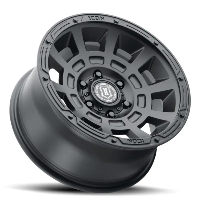 ICON Thrust 17x8.5 6x135 6mm Offset 5in BS Satin Black Wheel thumbnail 3