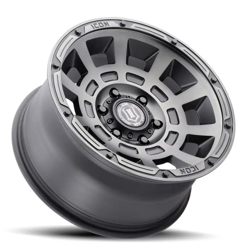 ICON Thrust 17x8.5 6x120 0mm Offset 4.75in BS Smoked Satin Black Tint Wheel thumbnail 3