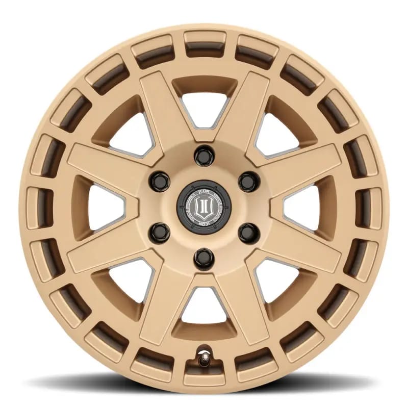 ICON Compass 17x8.5 6x135 6mm Offset 5in BS Satin Brass Wheel thumbnail 2