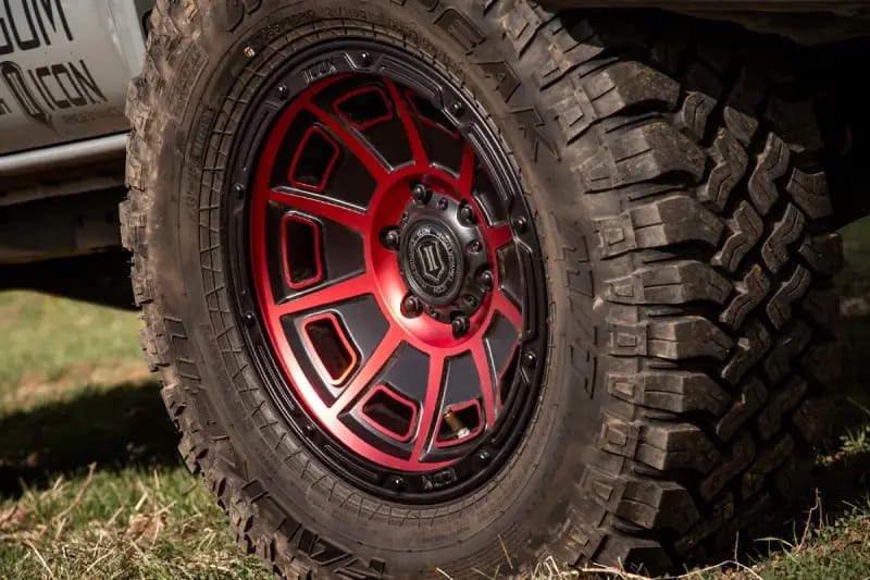 ICON Victory 17x8.5 6x135 6mm Offset 5in BS Satin Black w/Red Tint Wheel thumbnail 7