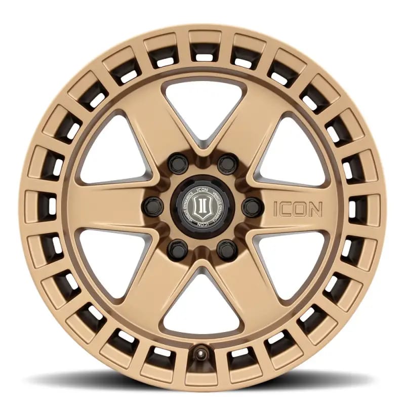 ICON Raider 17x8.5 6x5.5 0mm Offset 4.75in BS Satin Brass Wheel thumbnail 6
