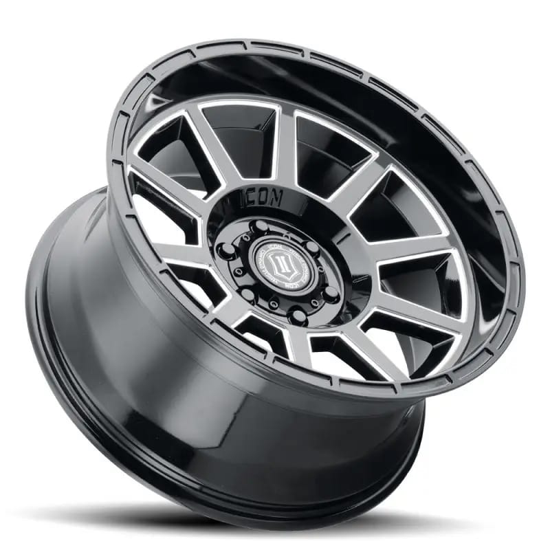 ICON Recoil 20x10 6x5.5 -24mm Offset 4.5in BS Gloss Black Milled Spokes Wheel thumbnail 3