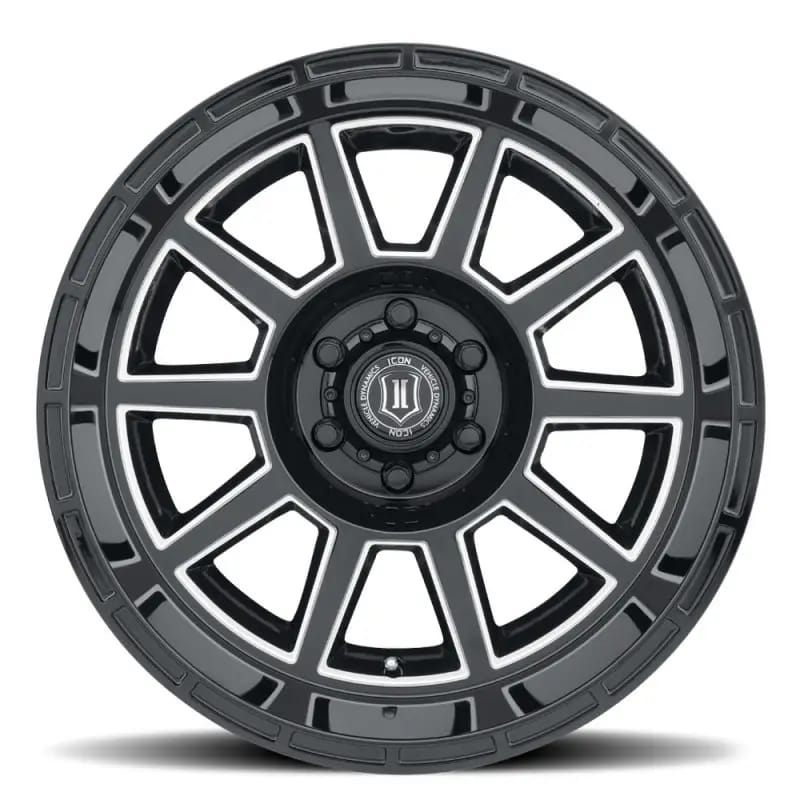 ICON Recoil 20x10 6x135 -24mm Offset 4.5in BS Gloss Black Milled Spokes Wheel thumbnail 2