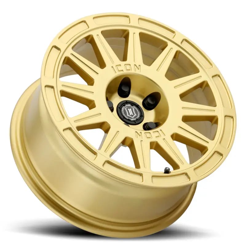 ICON Ricochet 17x8 5x4.5 38mm Offset 6in BS - Gloss Gold Wheel thumbnail 3