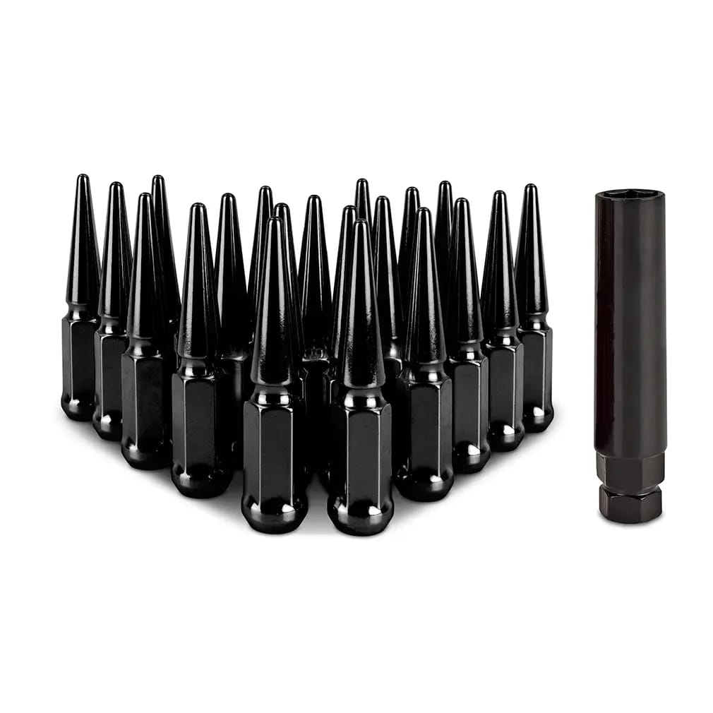 Mishimoto Steel Spiked Lug Nuts M12x1.5 20pc Set - Black thumbnail 2