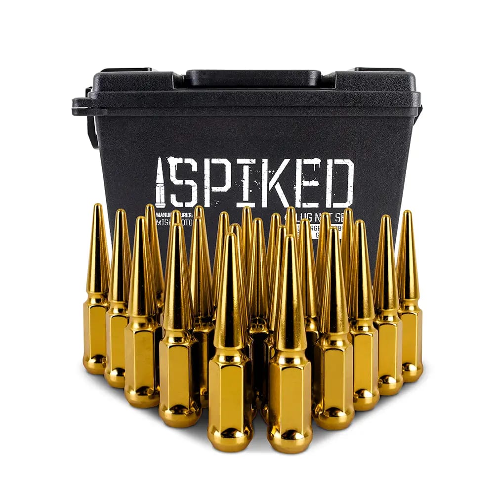 Mishimoto Mishimoto Steel Spiked Lug Nuts M14 x 1.5 24pc Set Gold thumbnail 8