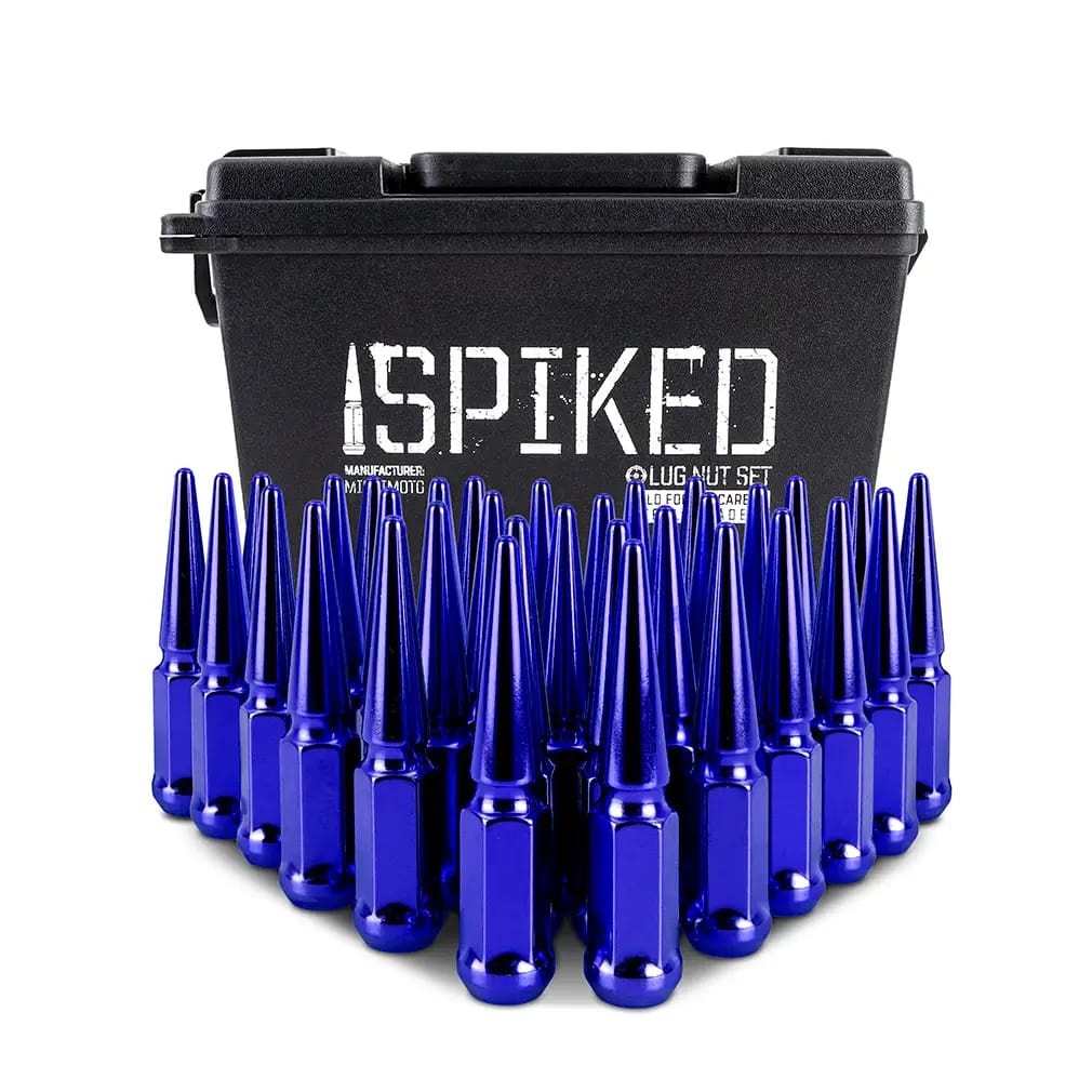 Mishimoto Mishimoto Steel Spiked Lug Nuts M14 x 1.5 32pc Set Blue thumbnail 8
