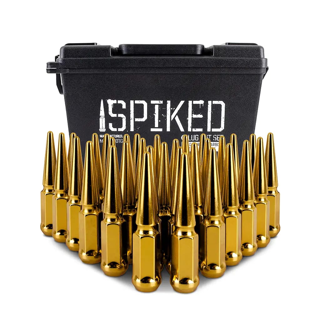 Mishimoto Mishimoto Steel Spiked Lug Nuts M14 x 1.5 32pc Set Gold thumbnail 6