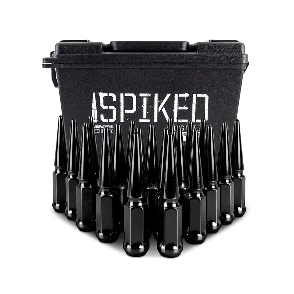 Mishimoto Steel Spiked Lug Nuts M12x1.5 20pc Set - Black thumbnail 6