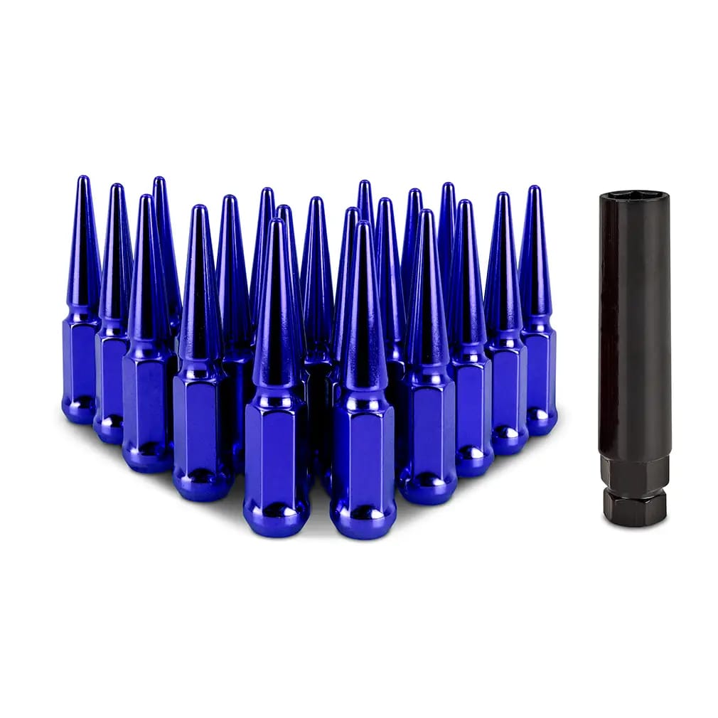 Mishimoto Steel Spiked Lug Nuts M12x1.5 20pc Set - Blue thumbnail 2
