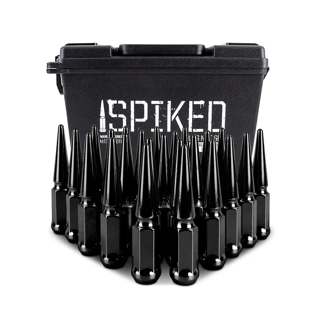 Mishimoto Mishimoto Steel Spiked Lug Nuts M12 x 1.5 24pc Set Black thumbnail 8