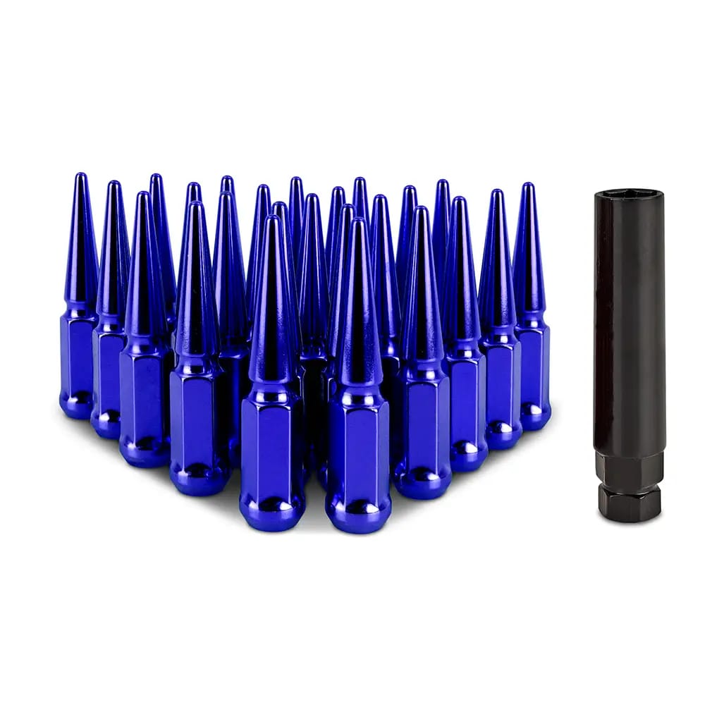 Mishimoto Mishimoto Steel Spiked Lug Nuts M14 x 1.5 24pc Set Blue thumbnail 2