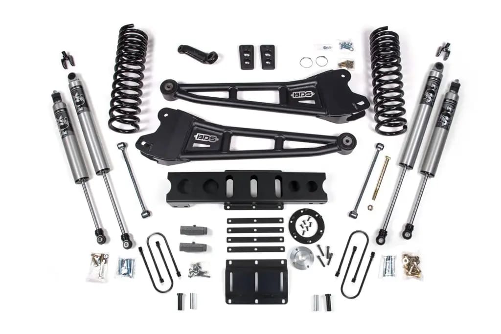 6 Inch Lift Kit w/ Radius Arms | Ram 3500 4WD Diesel (2013-2018) | 4 Inch Block | 6-Bolt | FOX 2.5 Performance Series HTO | BDS Suspension thumbnail 2